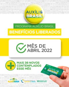 Leia mais sobre o artigo Programa Auxílio Brasil: Benefícios Liberados – Abril 2022.