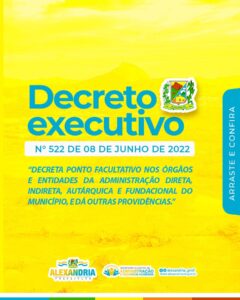 Read more about the article Decreto Executivo N° 522 de 08 de Junho de 2022.