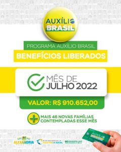 Read more about the article Programa Auxílio Brasil: Benefícios Liberados – Julho 2022.