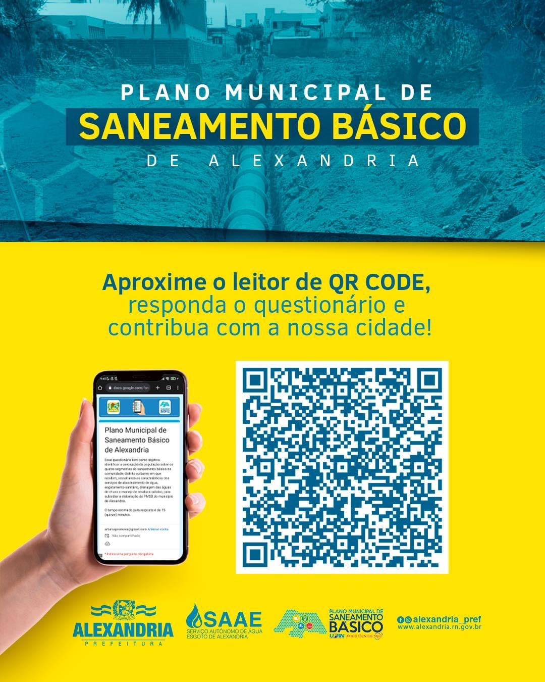 Leia mais sobre o artigo Plano Municipal de Saneamento Básico de Alexandria: Participe do nosso questionário!